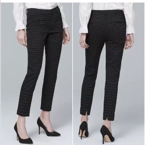 White House Black Market Stretch Dot Pants Sz 10